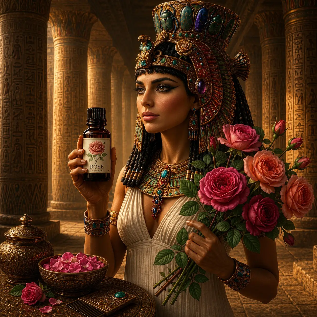 Egyptian essential oil still life